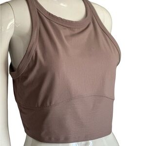 Lululemon Athletica Ribbed Dusty Pink Crop Top